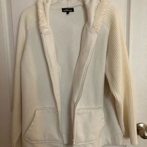 Hooded sweater jacket